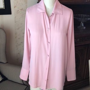 Catherine Malandrino Pink Long Sleeve Blouse Sz XS